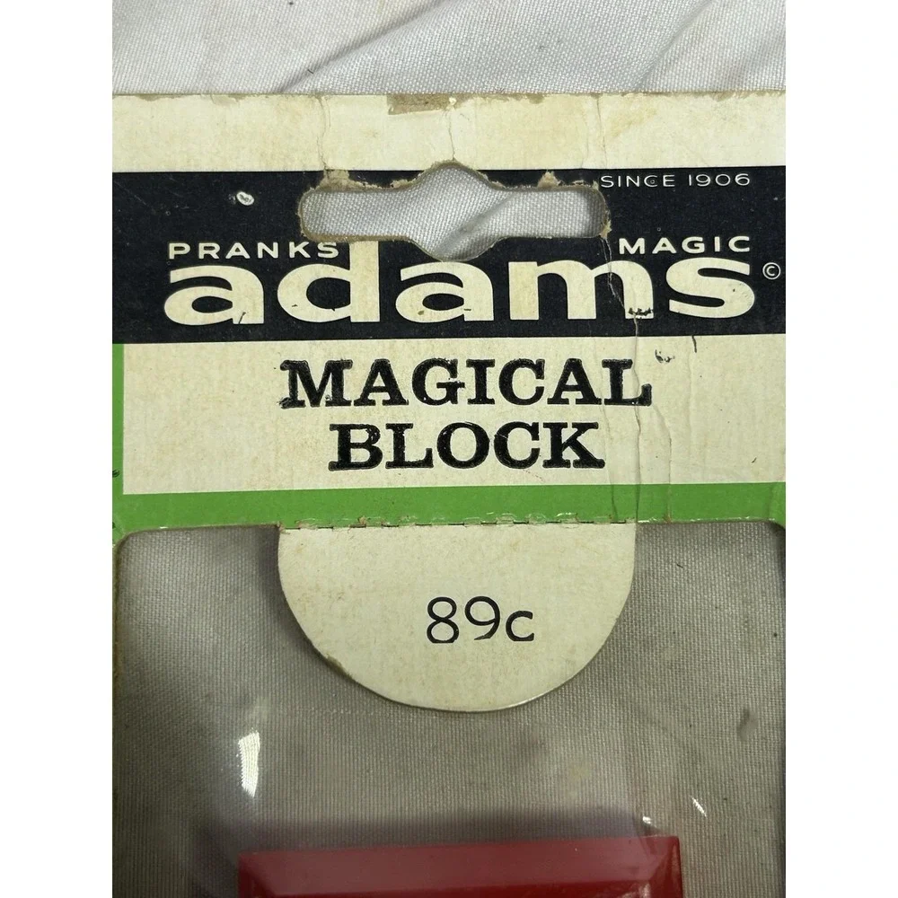 Vintage Adams Magical Block New Old Stock Pranks Penny To Dime Magician Collect